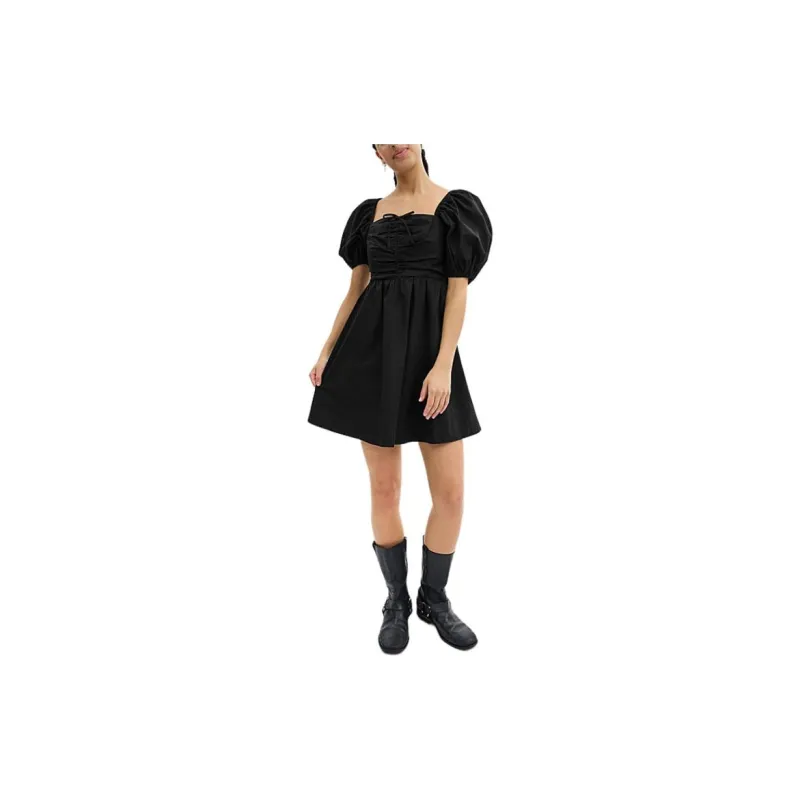 COACH SS24 Short Sleeved Dress Women's Black-1