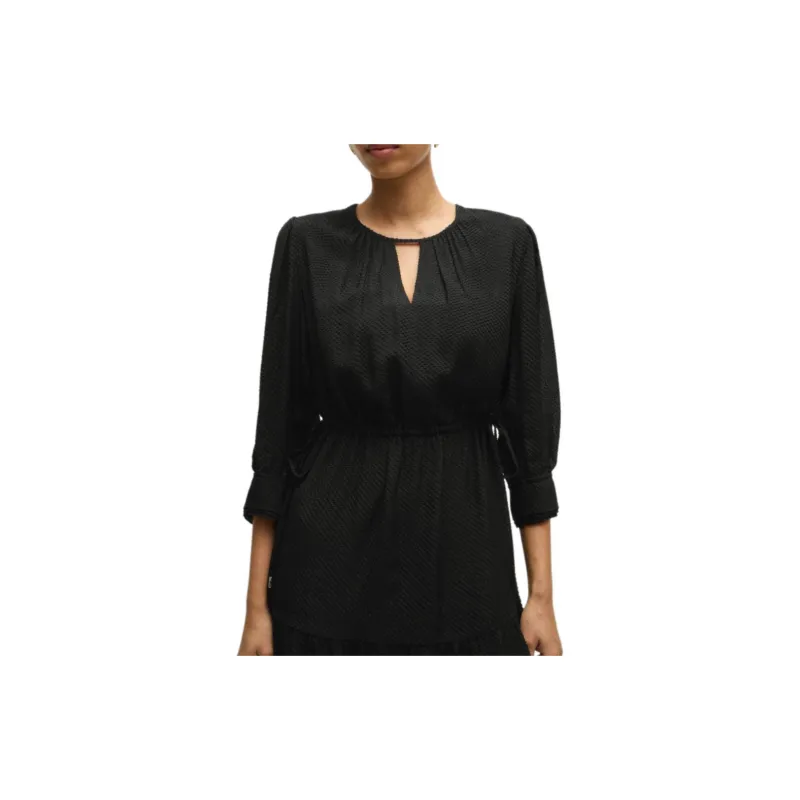 HUGO BOSS SS24 Long Sleeved Dress Women's Black-3