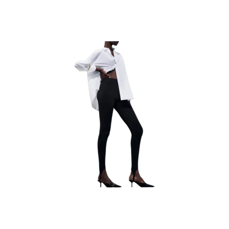 ZARA Leggings Women's Black-4