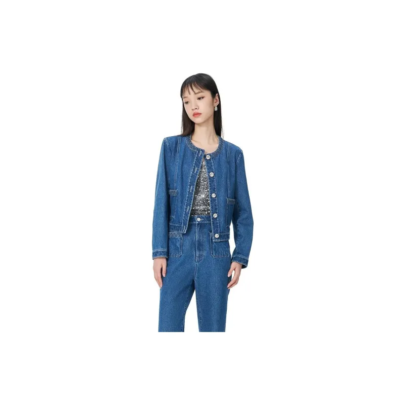 Caroline FW24 Denim Jacket Women's Blue-1