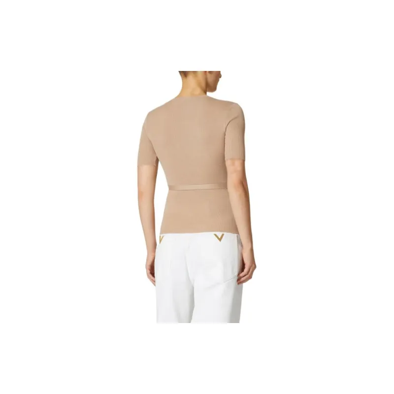 Valentino Logo Plaque Short Sleeved Jumper-7