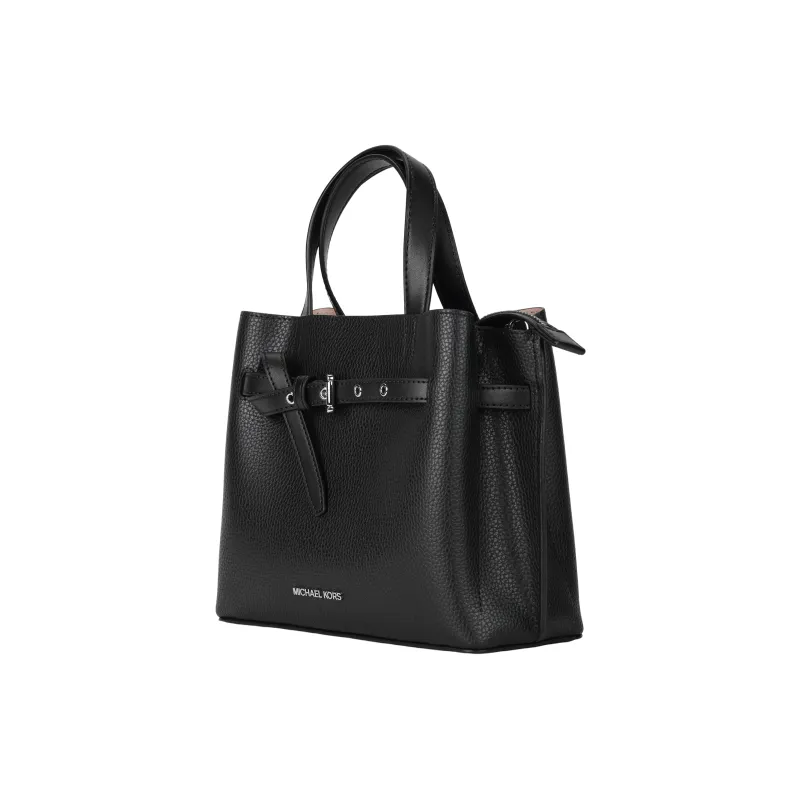 MICHAEL KORS Emilia Leather Shoulder Bag Crossbody Bag Handbag Small Size Women's Black-3