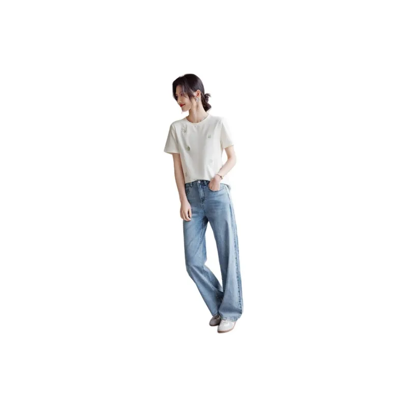 XWI T Shirts Women's Ecru-1