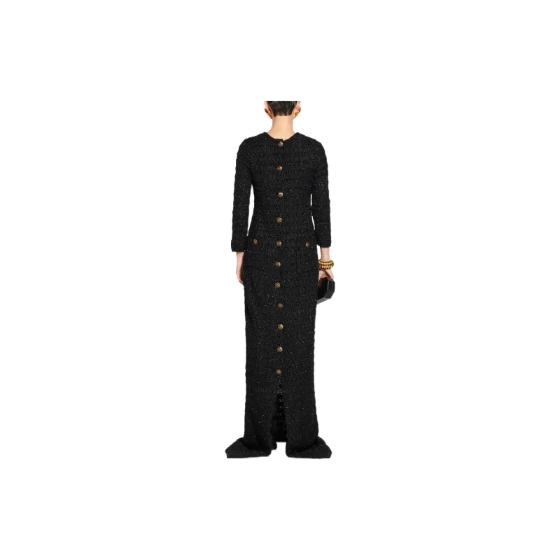 Balenciaga Long-Sleeved Dresses Women's Black-3