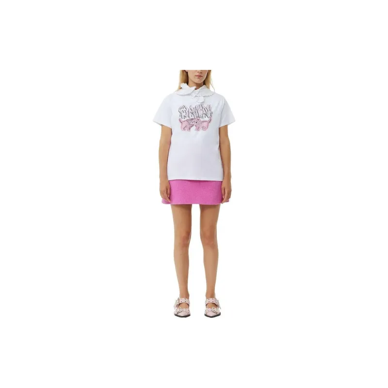 GANNI Relaxed Cats T-Shirt-1