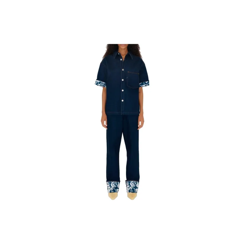 Burberry Denim Shirts 'Indigo Blue'-2