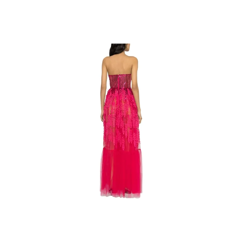 Elisabetta Franchi SS23 Sleeveless Dress Women's Fuchsia-2