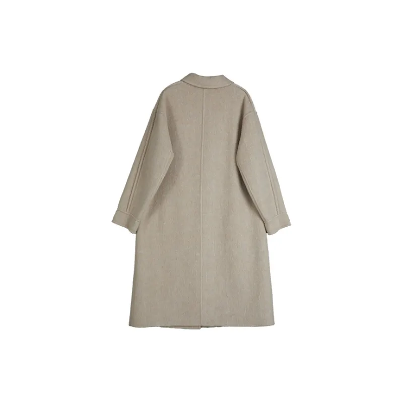 ELLE Coats Women's Beige Coffee-1