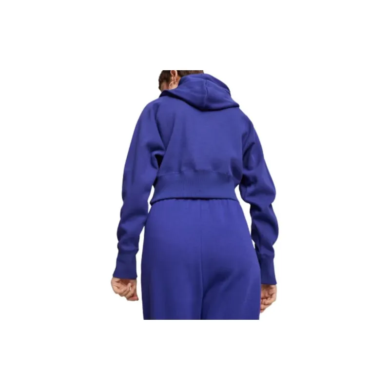PUMA CLASSICS+RELAXED Hoodie Sweatshirt Women's Blue Purple-4