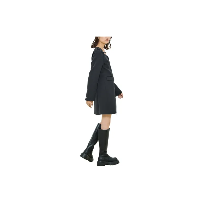 UNITED TOKYO Long Sleeved Dresses Women's Black-2