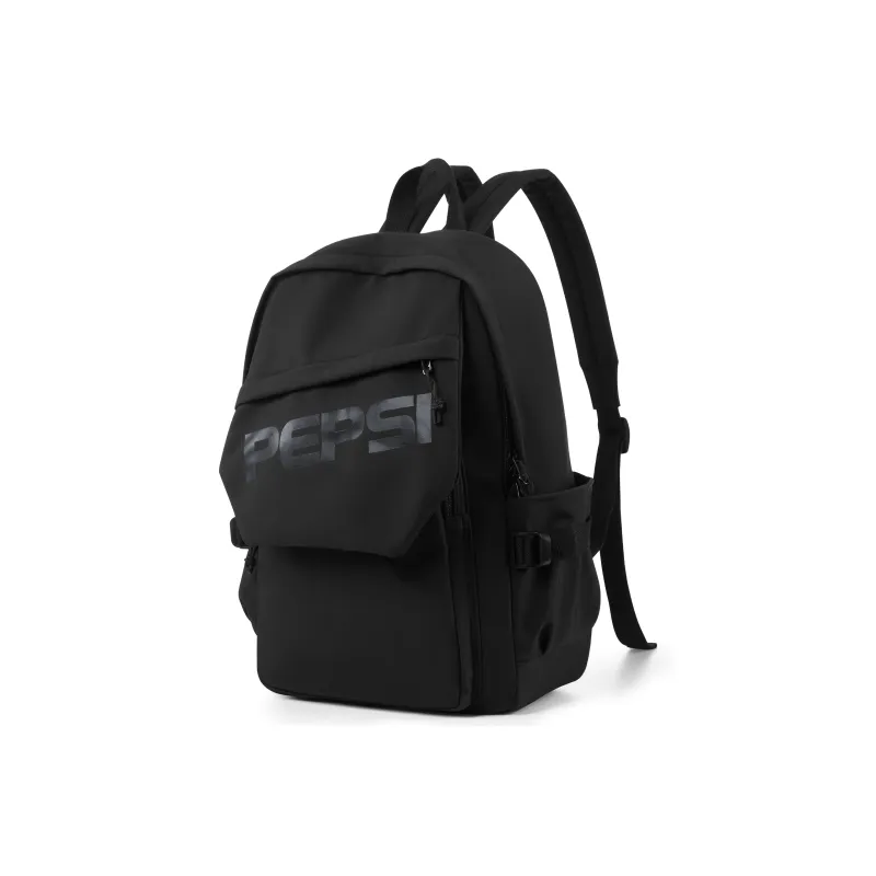 Pepsi Fabric Backpack Laptop Bag Regular Unisex Black/Gray Green-1