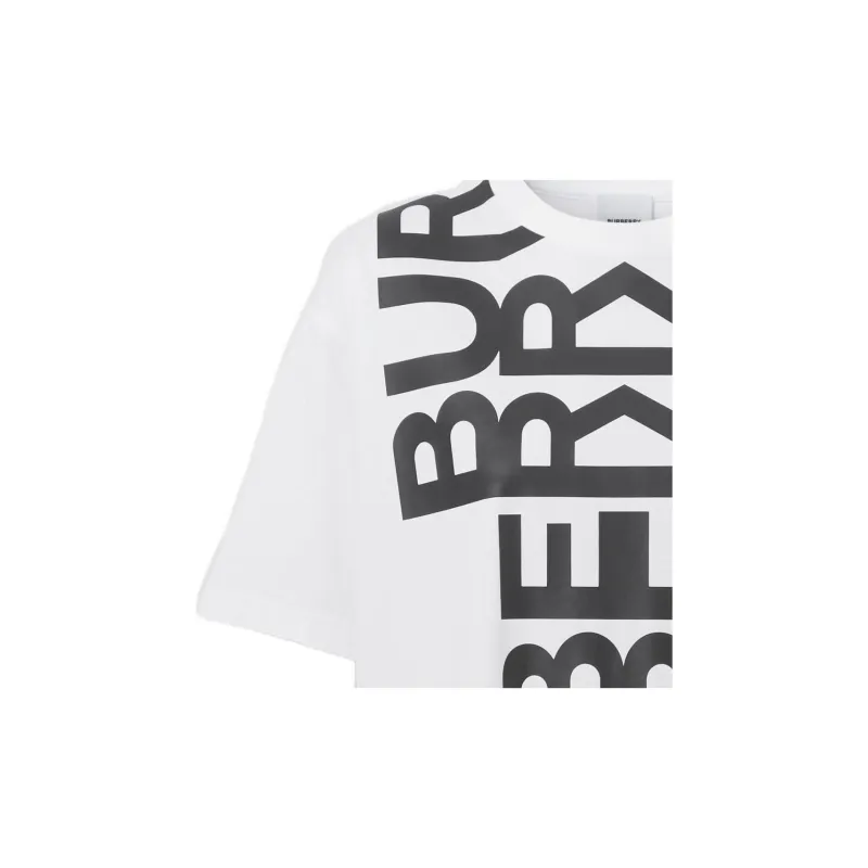 Burberry Carrick Logo Print T Shirt 'White'-4
