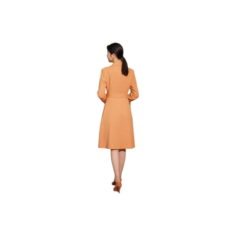 BBLLUUEE Trench Coat Women's Rimu Orange-5