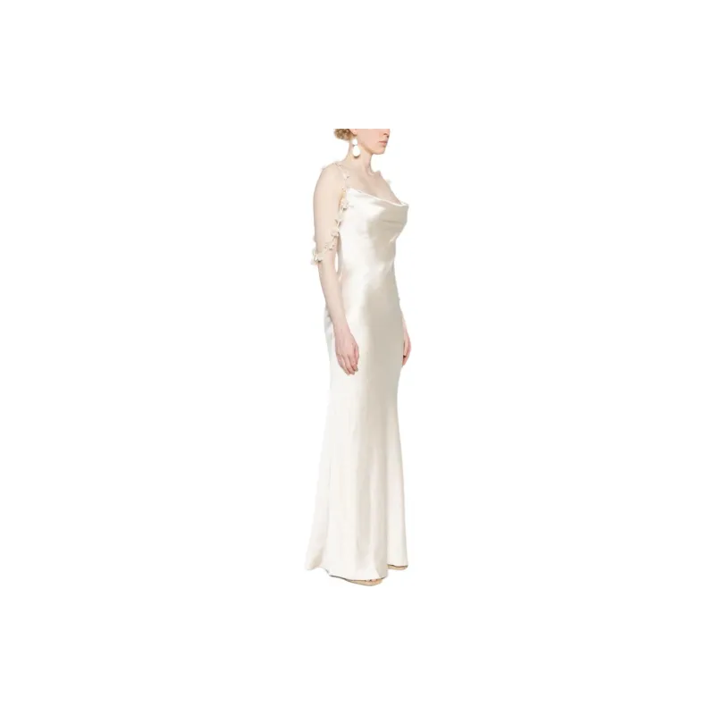 Self-portrait Satin Flower Maxi Dress-3