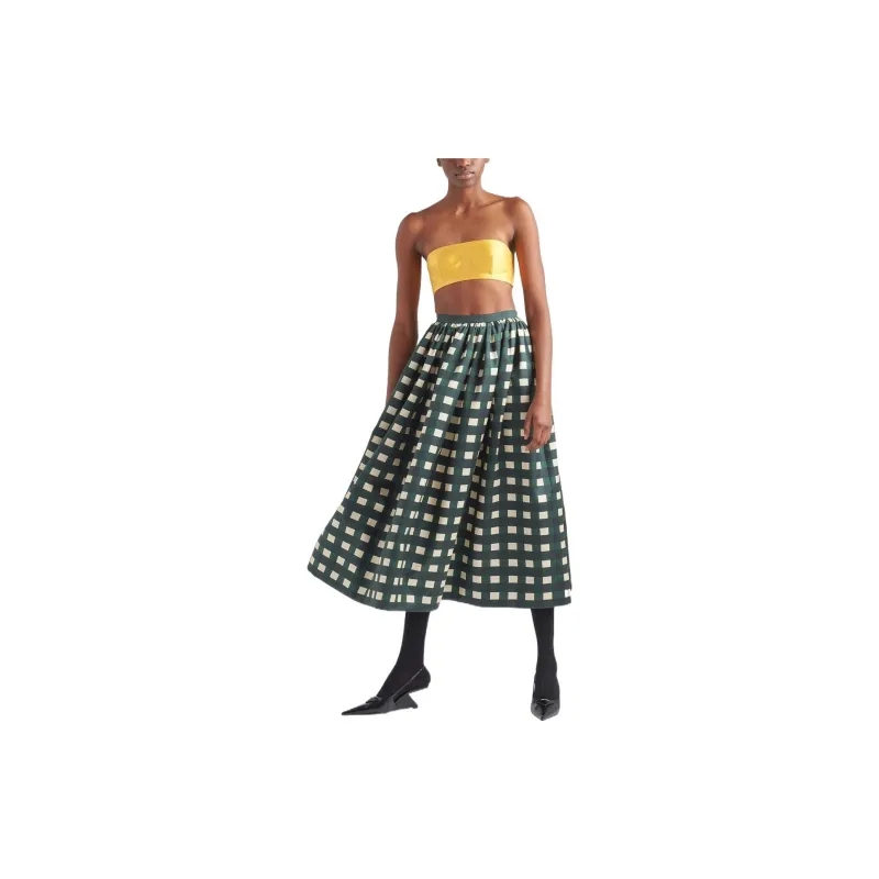 PRADA Casual Long Skirts Women's Green-1