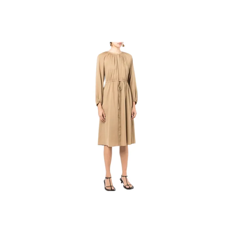 THEORY Long-Sleeved Dresses Women's Khaki-3