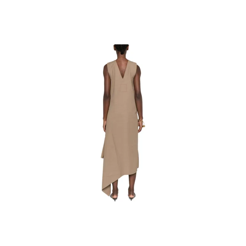 UMA WANG V Back Draped Sleeveless Dress-2