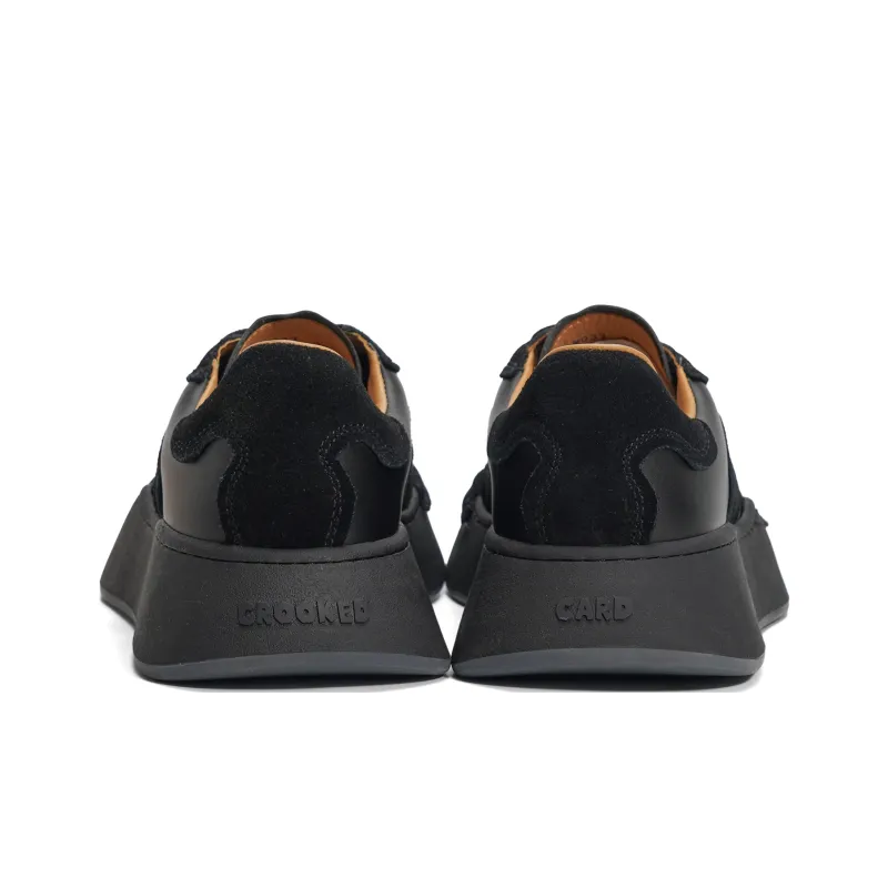 CROOKED CARD Skateboard Shoes Unisex Low Top Brown/Black-5