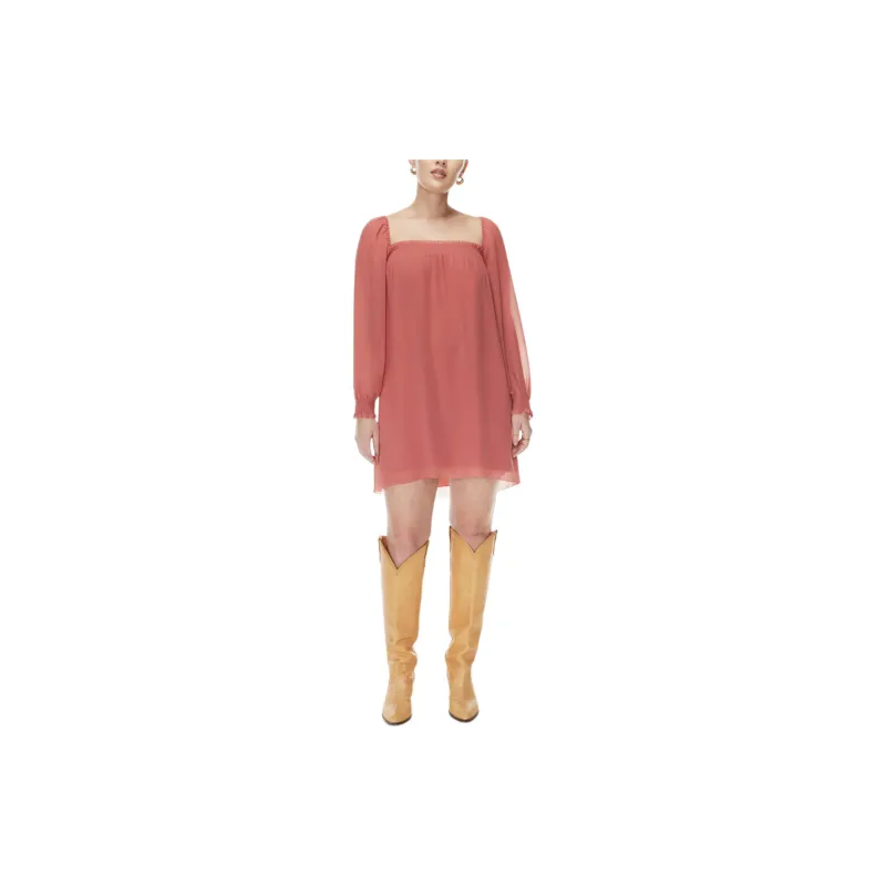ARITZIA Wilfred Alana Dress Long-Sleeved Dresses Women's Warm Sienna Red-2