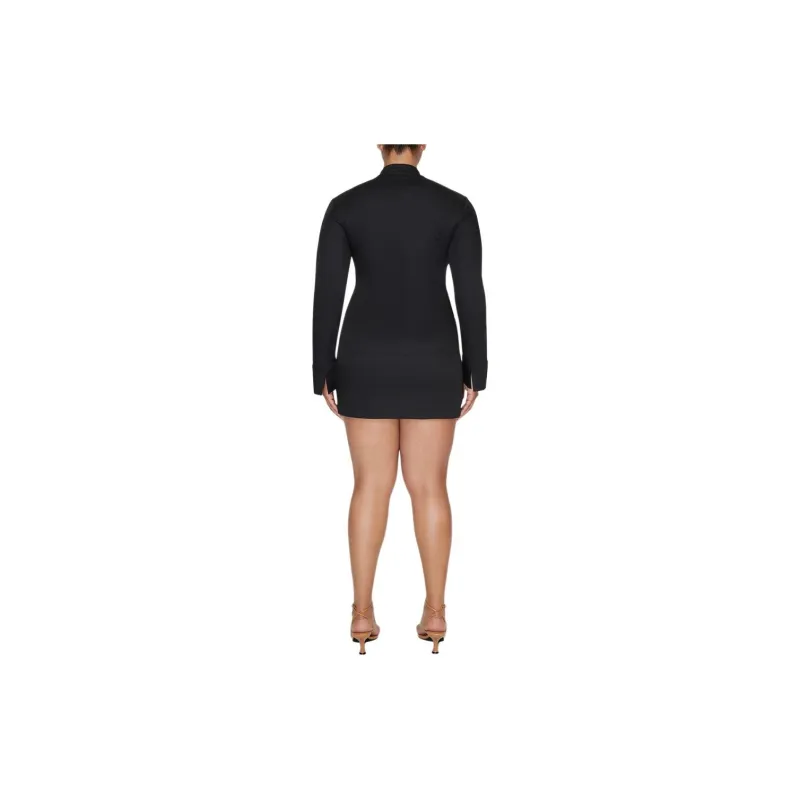 Khy SS24 DROP 007 Poplin Long Zip Shirt Women's Black-3