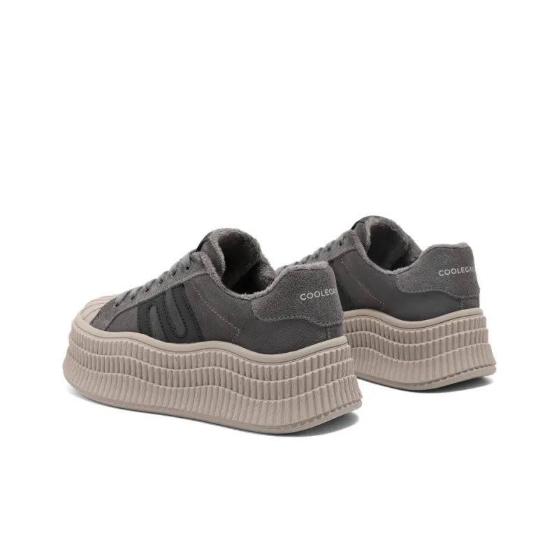 BELLE Anti Slip And Wear Resistant Lightweight Height Increasing Low Top Skateboard Shoes Women's-24