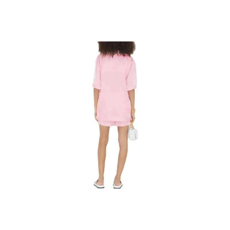Burberry Ekd Jacquard Silk Shorts Light Pink-2