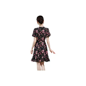 Hang Yi Court Short Sleeved Dresses Women's Red