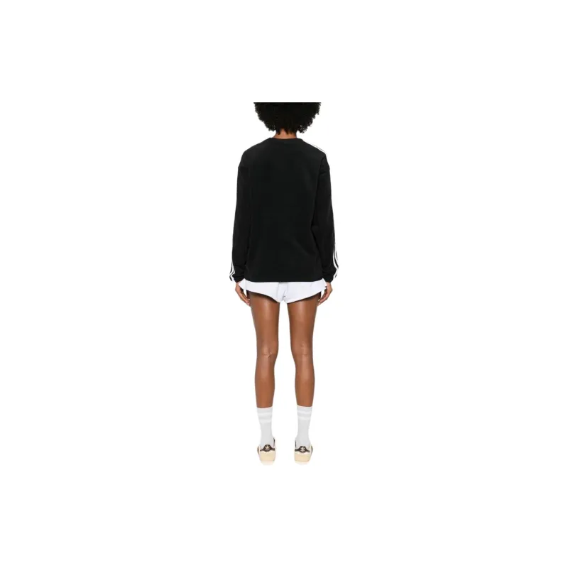 Adidas Women's Polar Fleece Crew Loose Sweatshirt Black-2