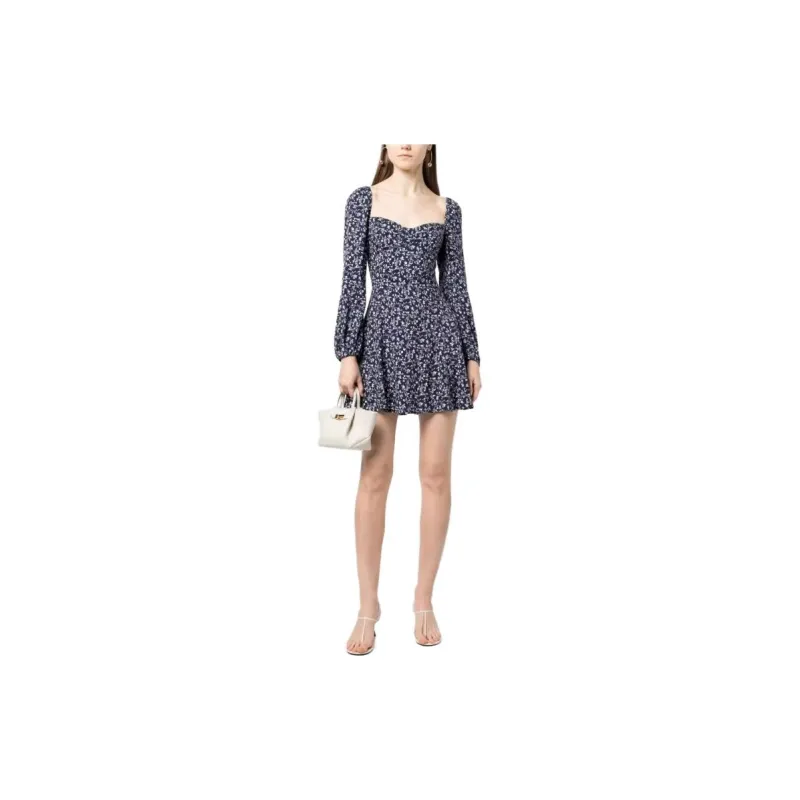 Reformation Long-Sleeved Dresses Women's Blue-1