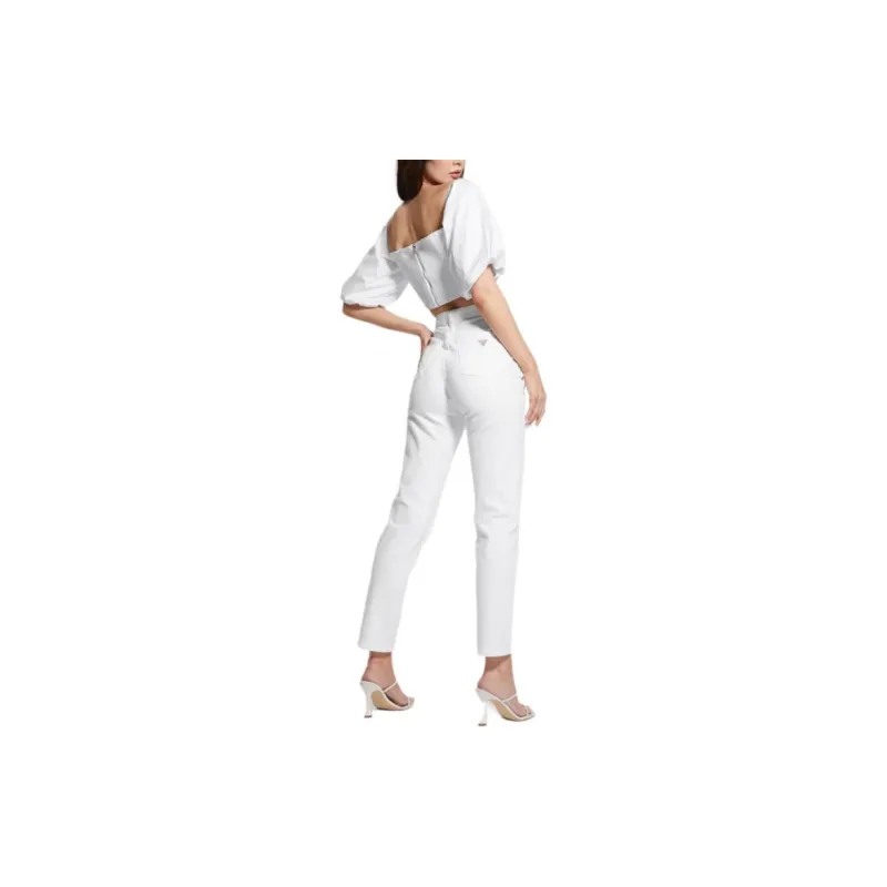 GUESS Mom Jeans Jeans Women's White-4