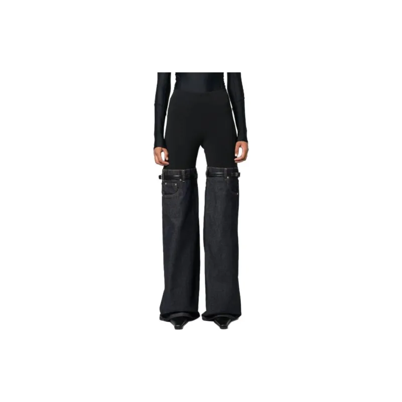 COPERNI Hybrid Denim Flare Trousers 'Black/Blue'-1