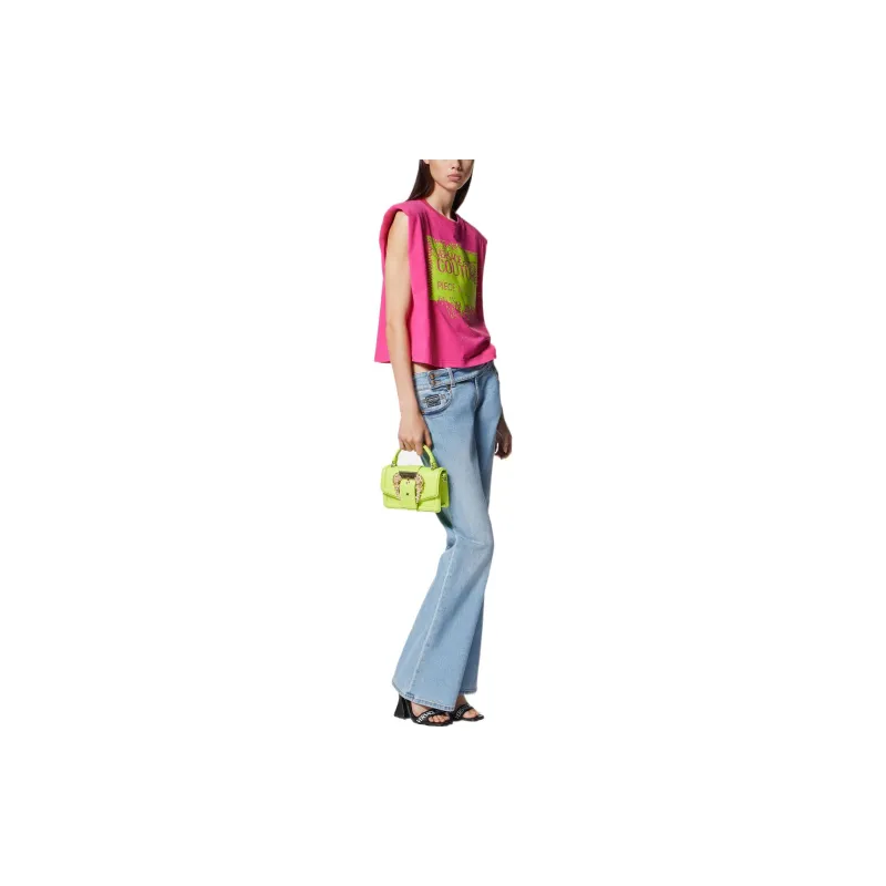 VERSACE JEANS COUTURE Logo Patch Flared Denim Jeans-3