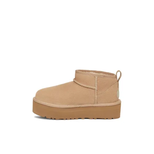 UGG Kids Classic Ultra Mini Platform 'Sand' Boots