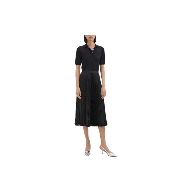 THEORY Casual Long Skirts Women's Black-2