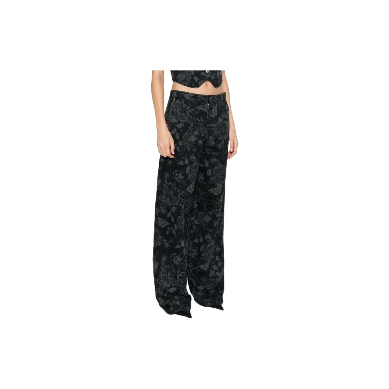 Blumarine Laser print Denim Trousers-3
