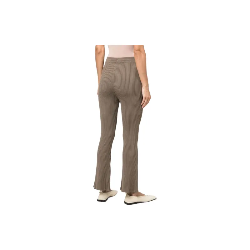 NANUSHKA Ribbed Knitted Cropped Pants-2