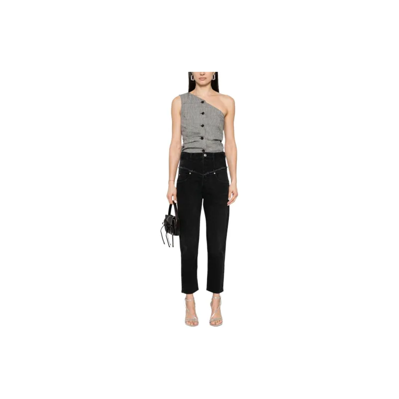 ISABEL MARANT Oliviani High-Waisted Frayed Jeans-1