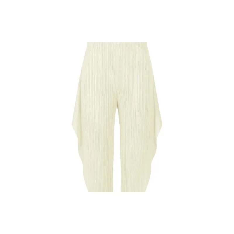 PLEATS PLEASE ISSEY MIYAKE SS24 Casual Pants Women's Ecru-1