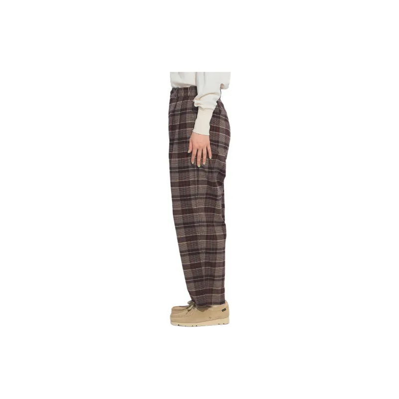 Beams BOY Casual Pants Women's Brown Plaid-4