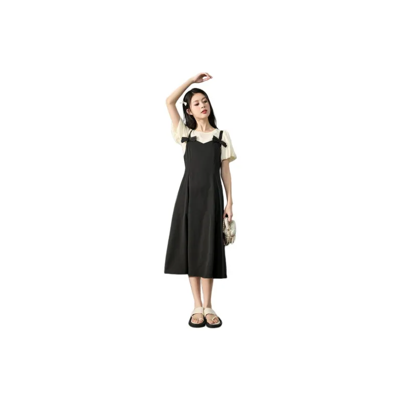 Tonlion SS24 Skirt Set Women's Short Sleeved+Camisole Dress Two Piece Set-1