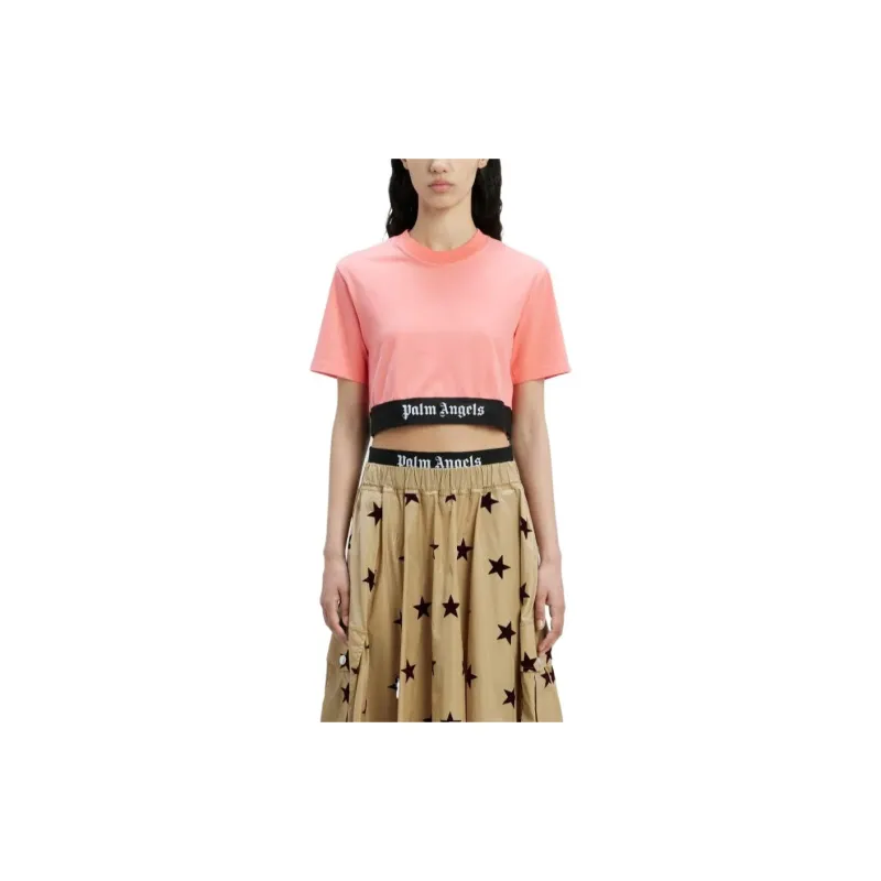 PALM ANGELS Crop Tops Women's Pink-2