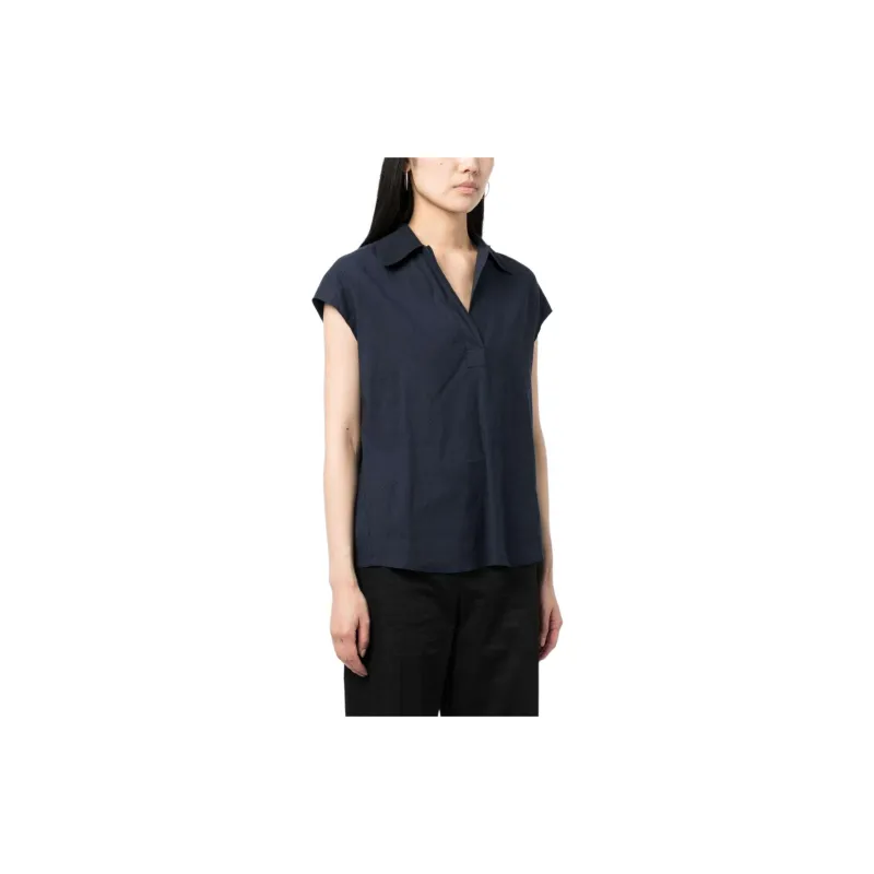VINCE Cap sleeve Polo Shirt-3