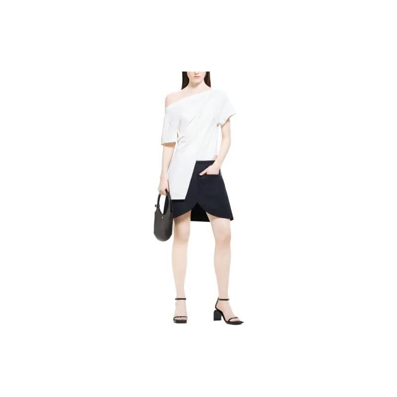 Courrèges Boat Neck Body Mini Dress 'Heritage White'-1