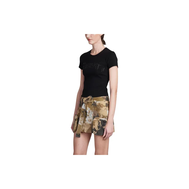 Blumarine Logo Embellished Crewneck T-Shirt-3