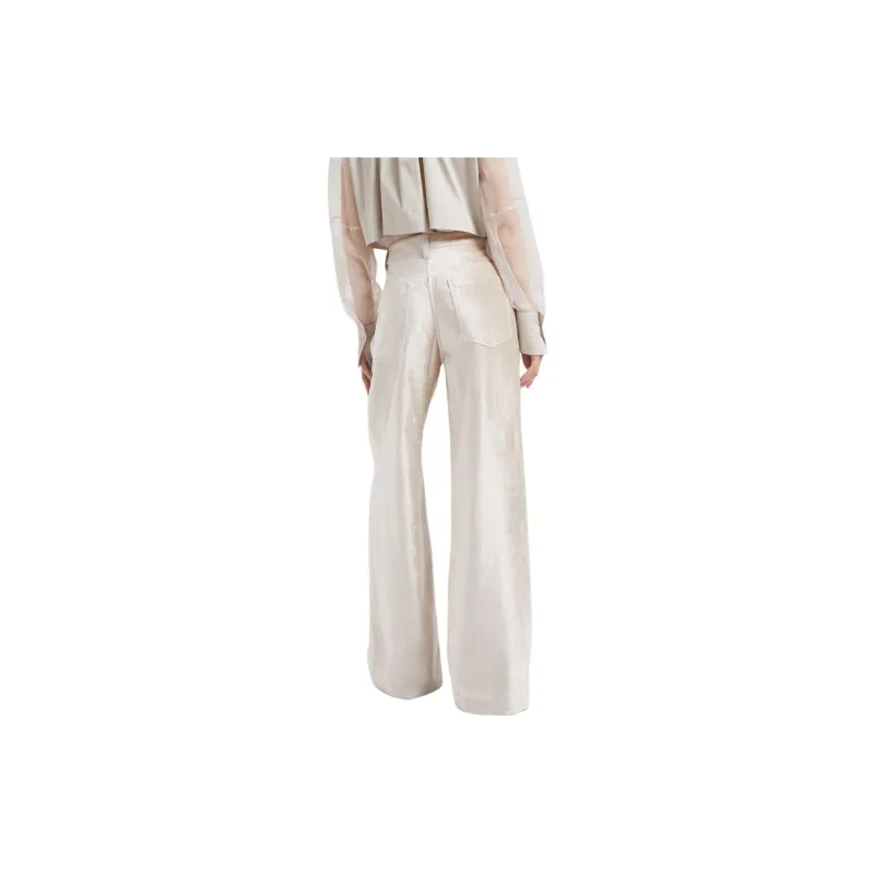 Brunello Cucinelli Shimmer Finish Straight Leg Trousers-2