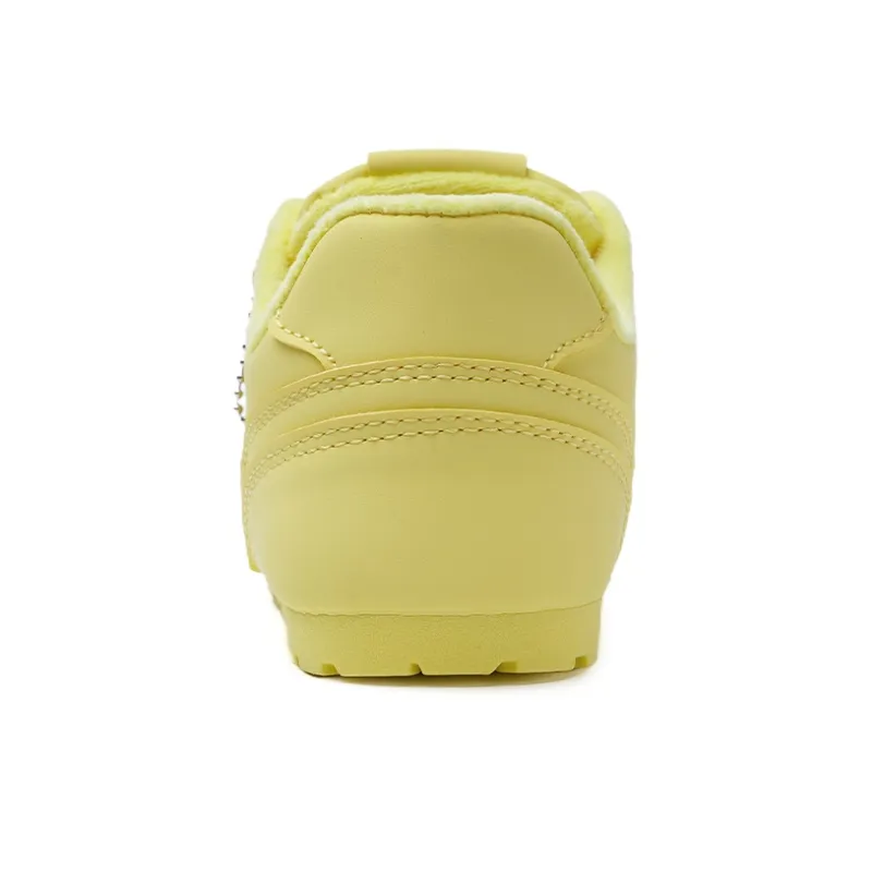 Warrior Warrior Fleece Lined Thin Fleece German Army Trainers Warm Low Top Casual Shoes Women's Yellow 1.0-3