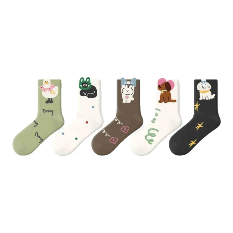 Primeet Mid Calf Socks Women's 5 Pack-0