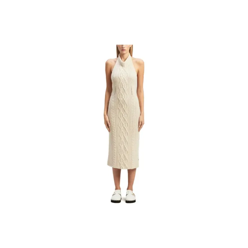 PALM ANGELS Open-back Knitted Midi Dress-2