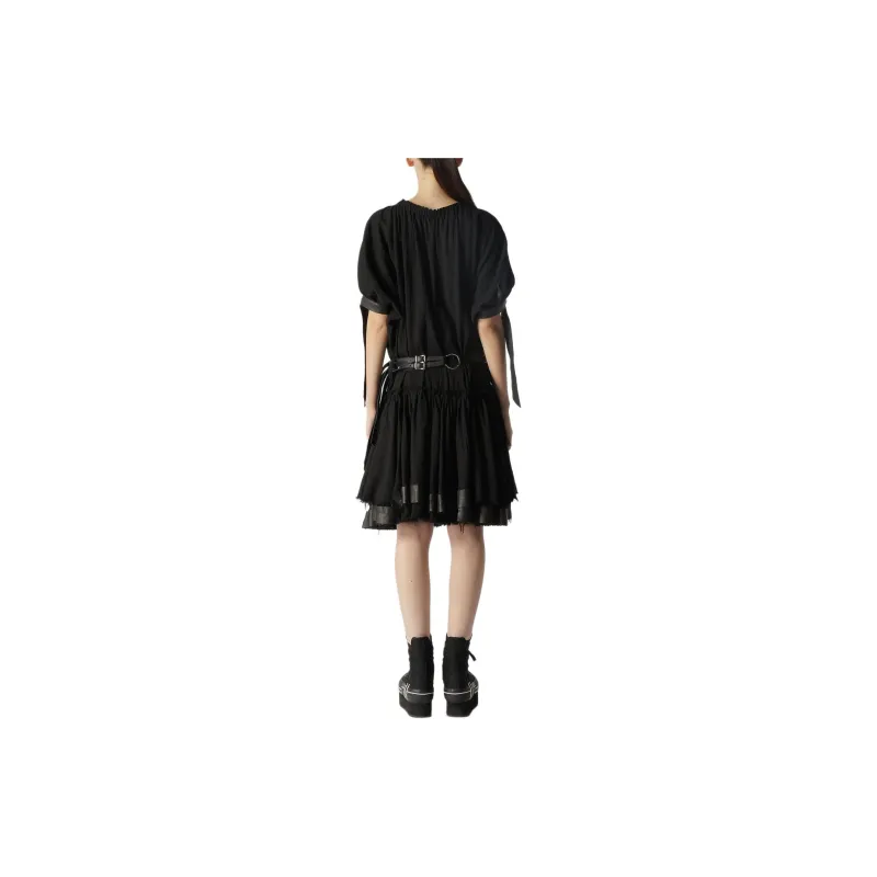 Yohji Yamamoto SS24 Short Sleeved Dresses Women's Black-2