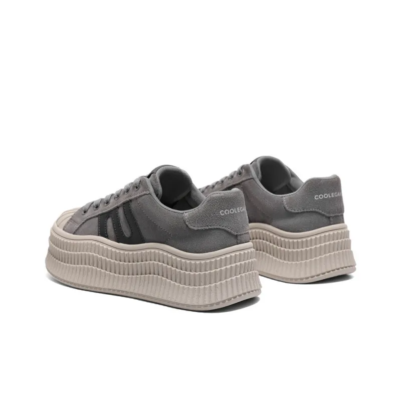 BELLE Anti Slip And Wear Resistant Lightweight Height Increasing Low Top Skateboard Shoes Women's-3